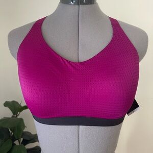 Victoria's Secret Fuchsia and Black Sports Bra